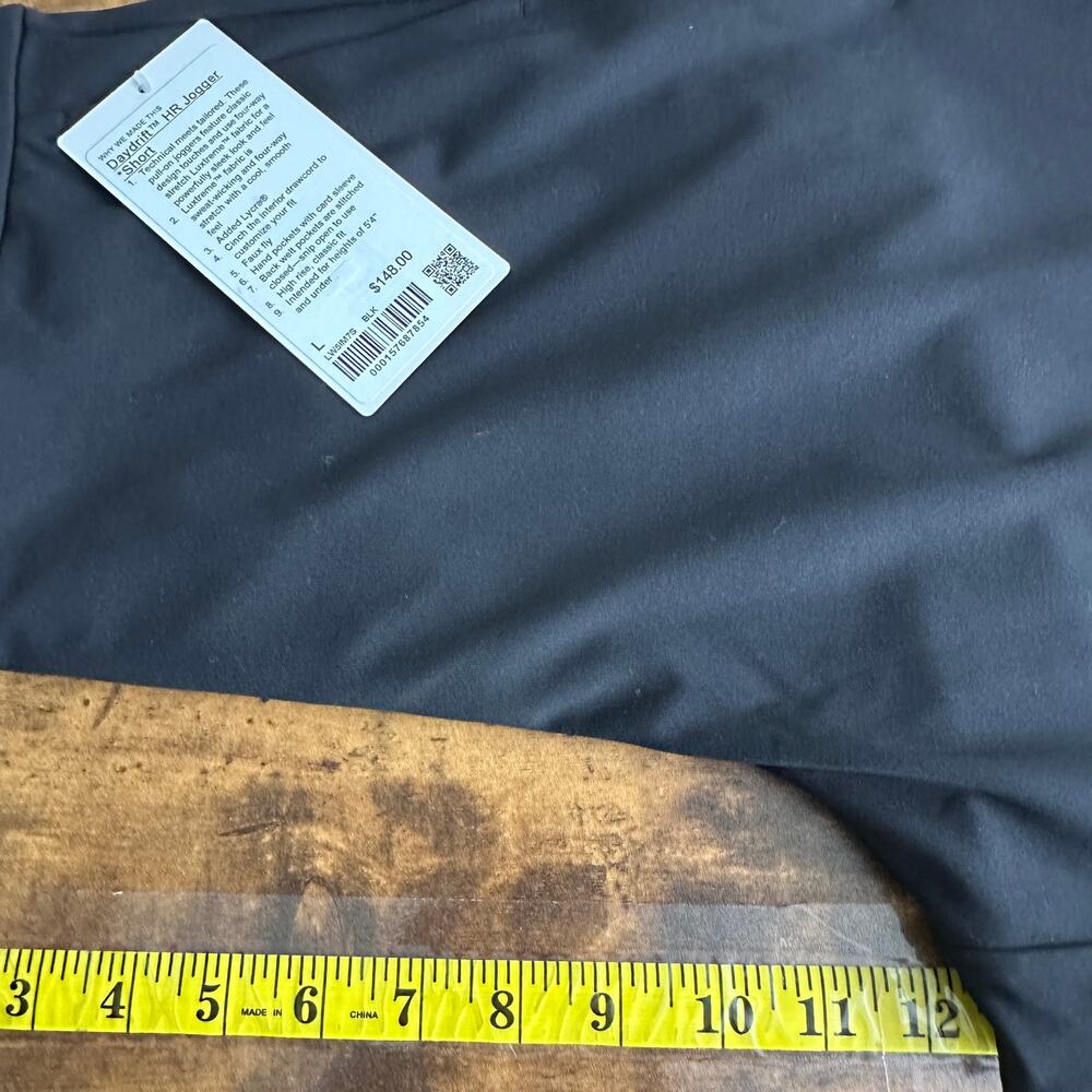 NWT Lululemon Daydrift High Rise Jogger Pants Large Black Travel Athleisure $148 - Picture 6 of 12